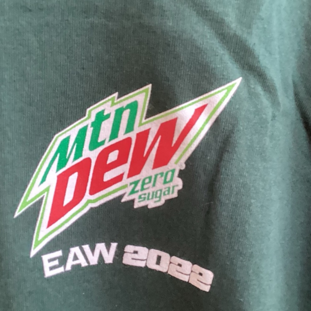 Jerzees Dri-Power Mountain Dew Zero Sugar EAW 2022 Graphic Tee (Size: Large) - Picture 4 of 5